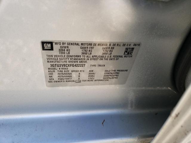 3GTU2VECXFG422227 GMC Sierra K1500 Slt