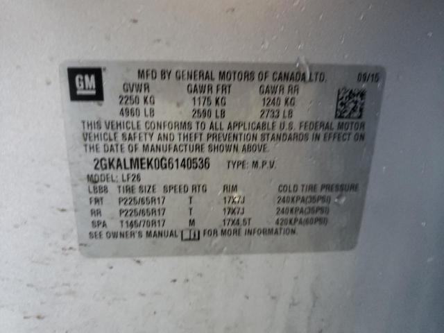 2GKALMEK0G6140536 GMC Terrain Sle