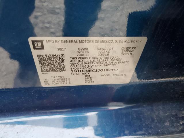 3GTU2NEC1JG192019 GMC Sierra K1500 Slt