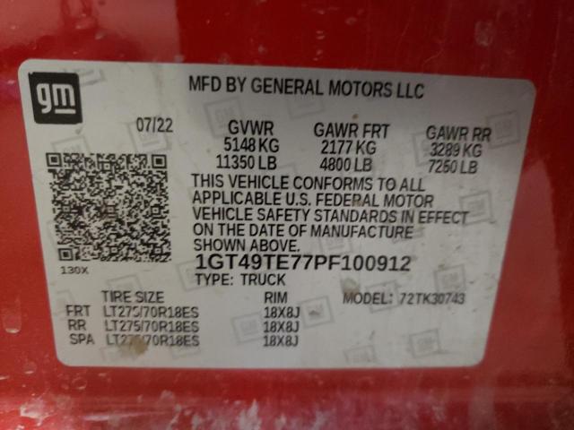 1GT49TE77PF100912 GMC Sierra K3500 Sle