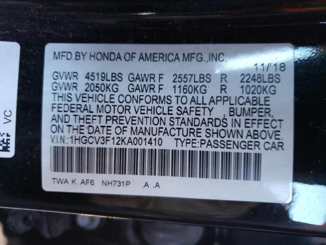 1HGCV3F12KA001410 Honda ACCORD HYBRID