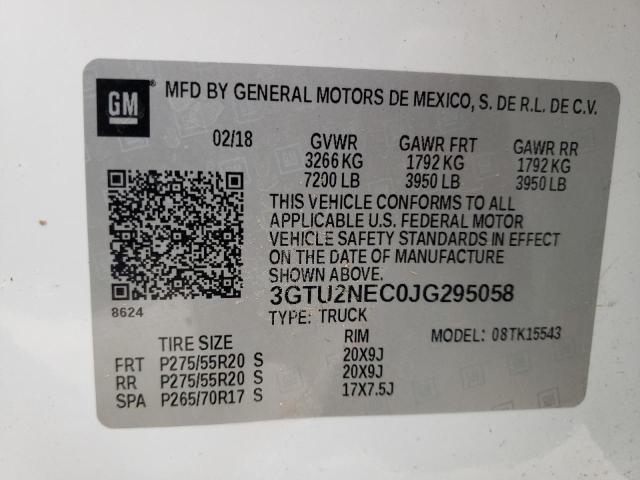3GTU2NEC0JG295058 GMC Sierra K1500 Slt
