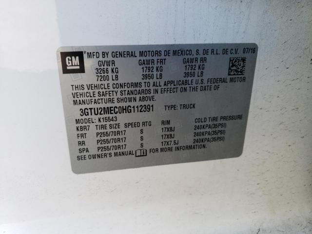3GTU2MEC0HG112391 GMC Sierra K1500 Sle