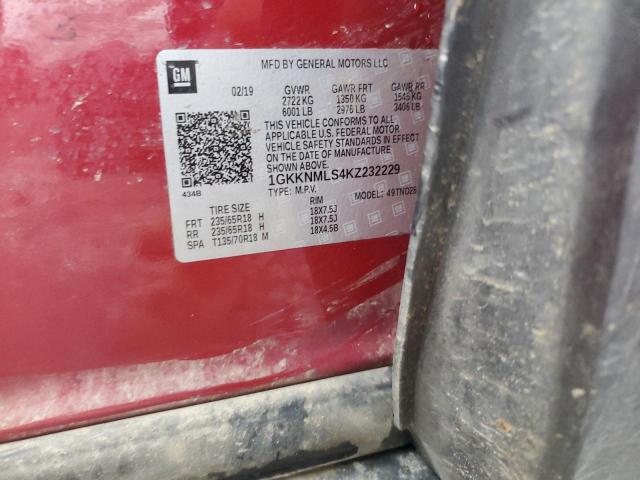 1GKKNMLS4KZ232229 GMC Acadia Slt-1