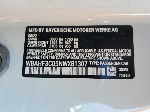 WBAHF3C05NWX81307 BMW Z4 Sdrive30i