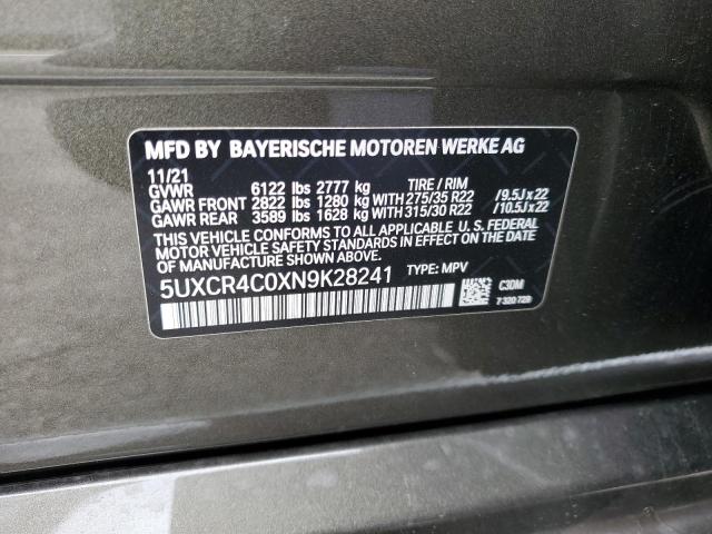 5UXCR4C0XN9K28241 BMW X5 Sdrive 40i