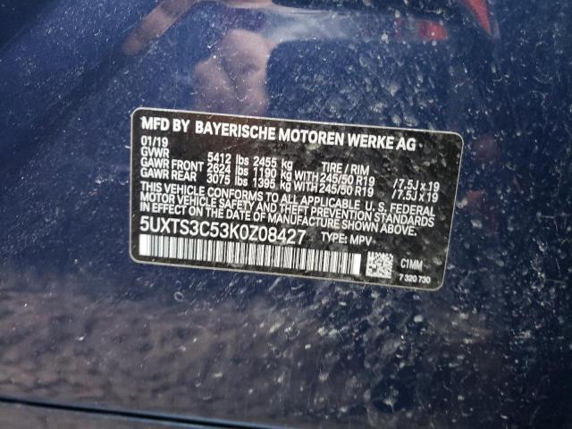 5UXTS3C53K0Z08427 BMW X3 Xdrivem40i