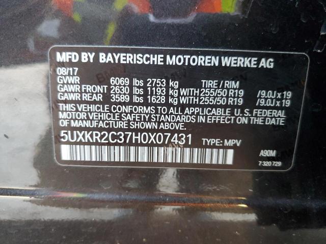 5UXKR2C37H0X07431 BMW X5 Sdrive35i