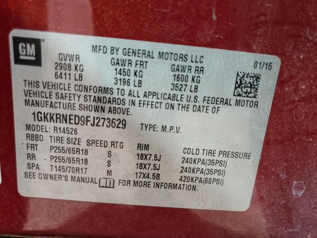 1GKKRNED9FJ273629 GMC ACADIA SLE