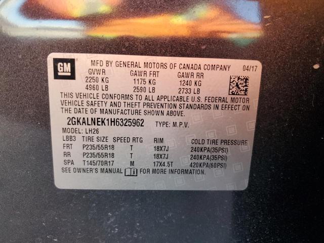 2GKALNEK1H6325962 GMC Terrain Sle