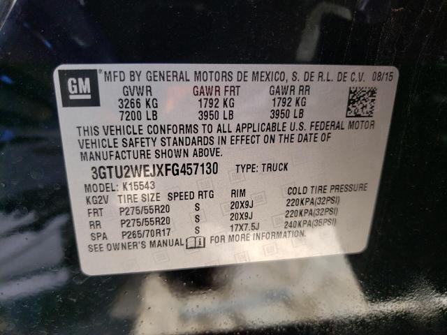 3GTU2WEJXFG457130 GMC Sierra K1500 Denali