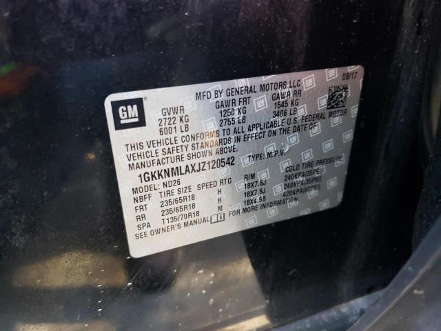 1GKKNMLAXJZ120542 GMC Acadia Slt-1
