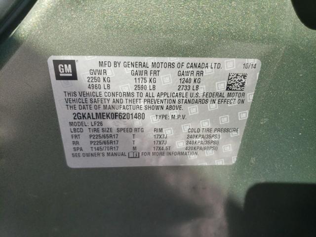 2GKALMEK0F6201480 GMC Terrain Sle
