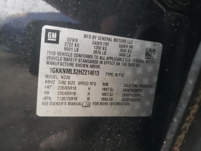 1GKKNMLS2HZ214613 GMC Acadia Slt-1
