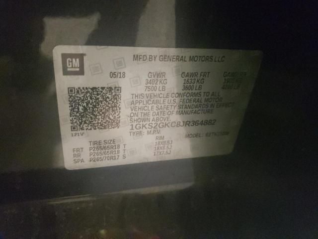 1GKS2GKC8JR364882 GMC Yukon Xl K1500 Slt