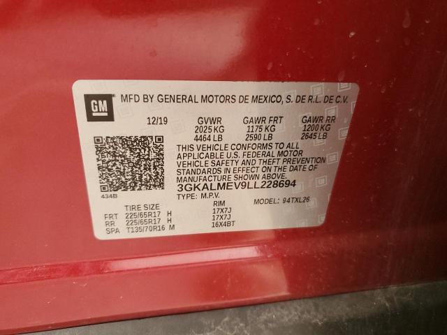 3GKALMEV9LL228694 GMC Terrain Sle