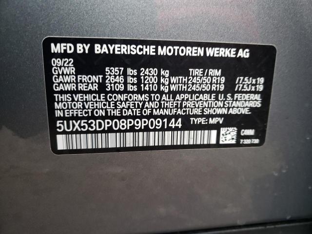 5UX53DP08P9P09144 BMW X3 Xdrive30i