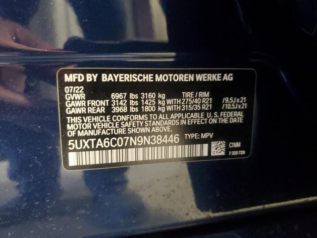 5UXTA6C07N9N38446 BMW X5 Xdrive45e