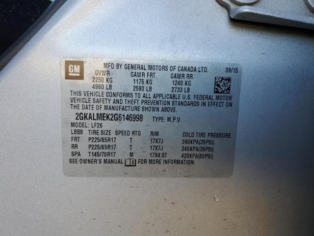 2GKALMEK2G6146998 GMC Terrain Sle