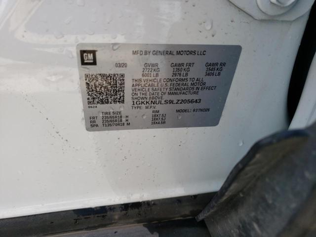 1GKKNULS9LZ205643 GMC ACADIA SLT