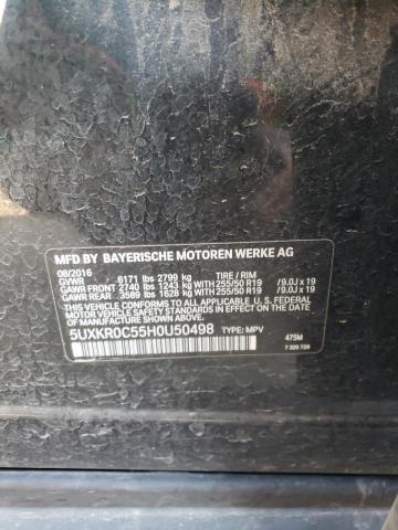 5UXKR0C55H0U50498 BMW X5 Xdrive35i