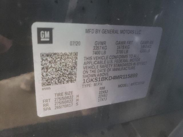 1GKS1BKD4MR115899 GMC YUKON SLT