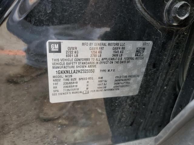 1GKKNLLA2HZ323350 GMC ACADIA SLE