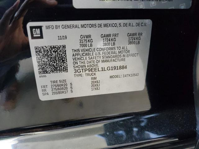 3GTP9EEL1LG191884 GMC Sierra K1500 At4
