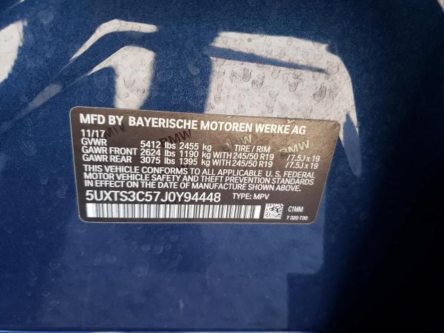 5UXTS3C57J0Y94448 BMW X3 Xdrivem40i