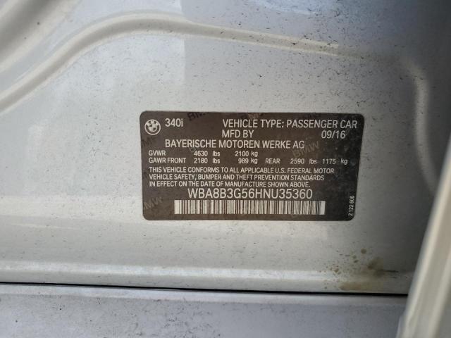 WBA8B3G56HNU35360 BMW 340 I