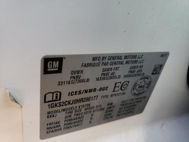 1GKS2CKJ0HR286177 GMC YUKON DENALI