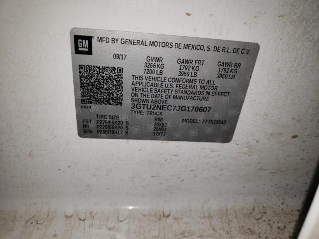 3GTU2NEC7JG170607 GMC Sierra K1500 Slt