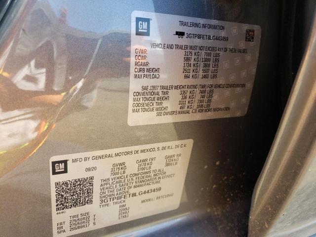 3GTP8FET8LG443459 GMC Sierra C1500 Denali