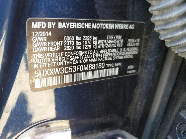 5UXXW3C53F0M88180 BMW X4 Xdrive28i