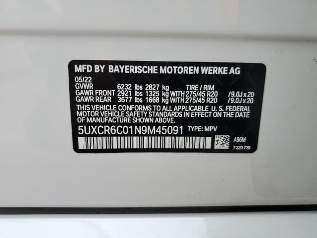 5UXCR6C01N9M45091 BMW X5 Xdrive40i