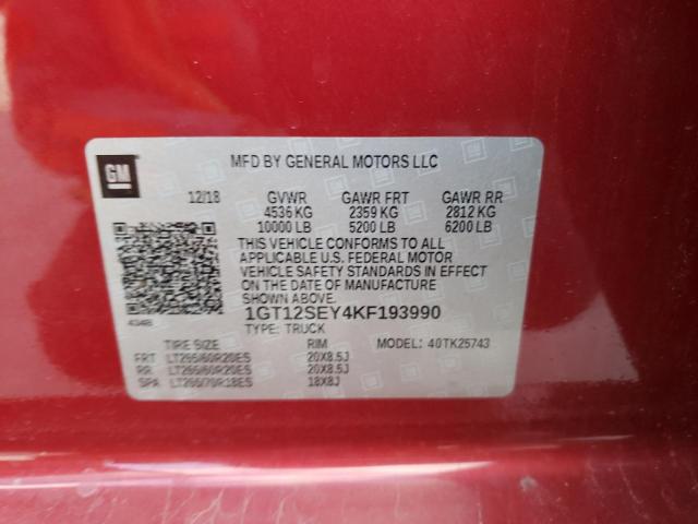 1GT12SEY4KF193990 GMC Sierra K2500 Denali