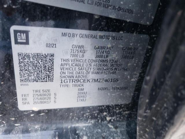 1GTR9CEK7MZ240155 GMC Sierra K1500 Elevation