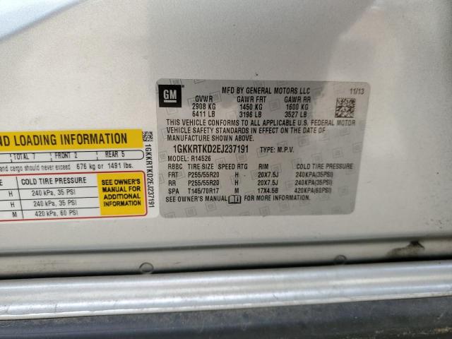 1GKKRTKD2EJ237191 GMC Acadia Denali