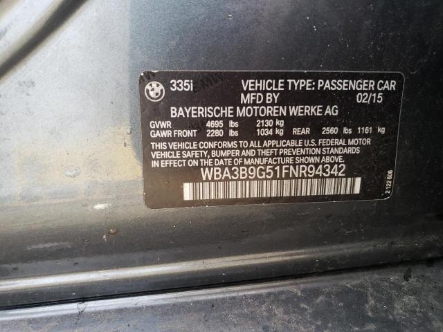 WBA3B9G51FNR94342 BMW 335 XI