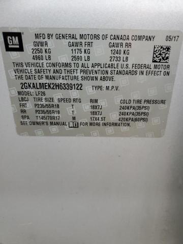 2GKALMEK2H6339122 GMC Terrain Sle