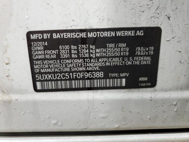 5UXKU2C51F0F96388 BMW X6 Xdrive35i