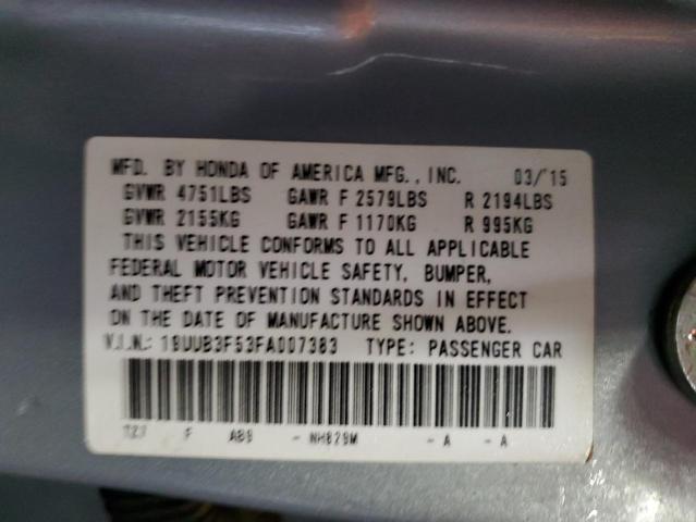 19UUB3F53FA007383 Acura TLX TECH