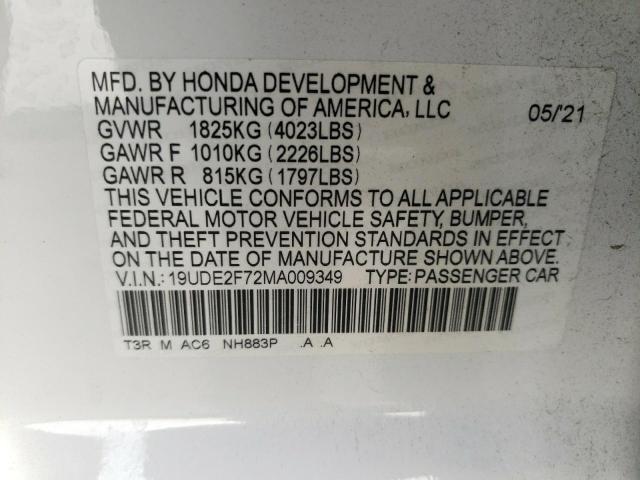 19UDE2F72MA009349 Acura Ilx Premium