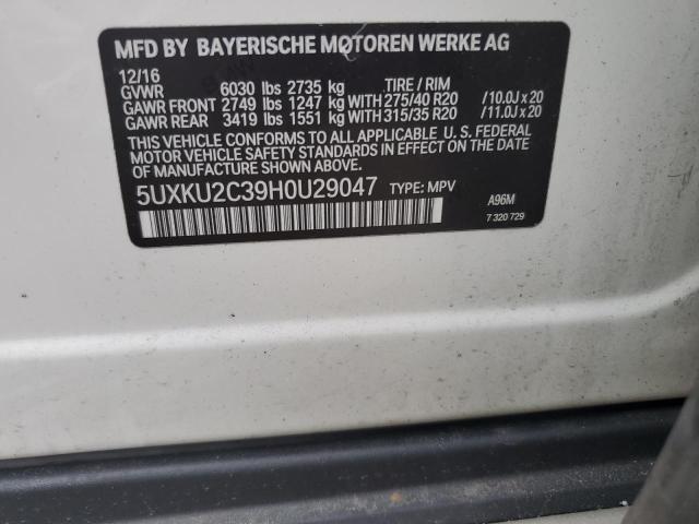 5UXKU2C39H0U29047 BMW X6 Xdrive35i