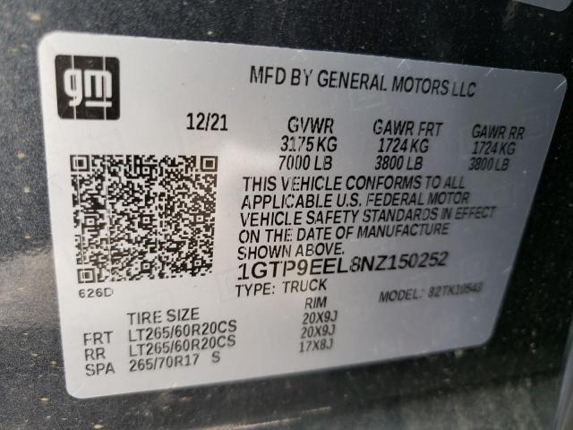1GTP9EEL8NZ150252 GMC Sierra Limited K1500 At4