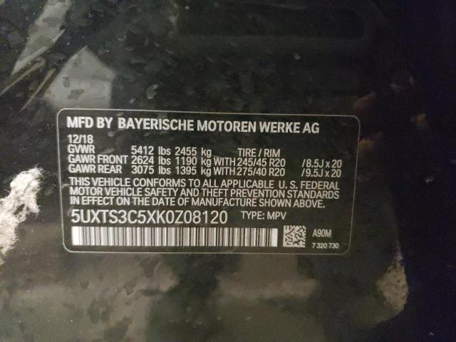 5UXTS3C5XK0Z08120 BMW X3 Xdrivem40i