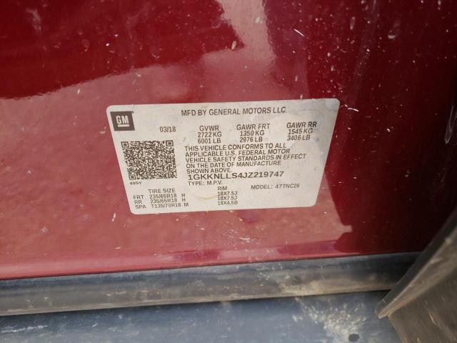 1GKKNLLS4JZ219747 GMC ACADIA SLE