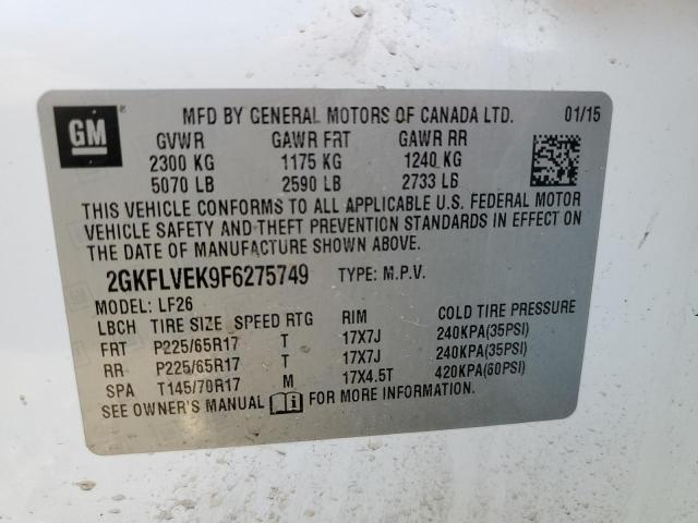 2GKFLVEK9F6275749 GMC Terrain Sle