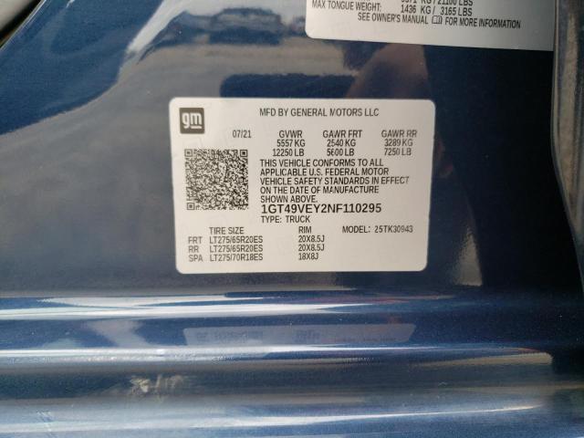 1GT49VEY2NF110295 GMC Sierra K3500 At4