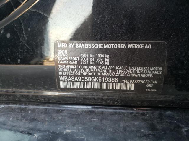 WBA8A9C58GK619386 BMW 320 I
